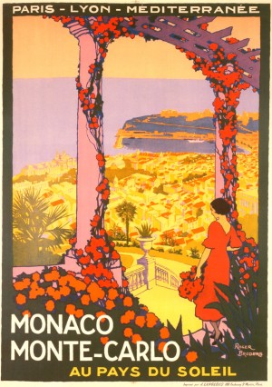 Monaco Monte Carlo 1920 vintage poster